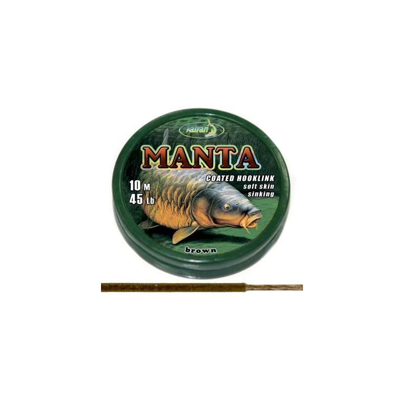 KATRAN Stužená Šnúrka Manta Brown 45lb/10m