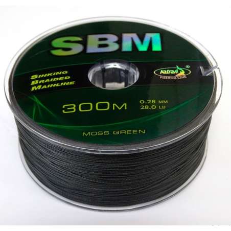 KATRAN Šnúra Sinking Braided Mainline (SBM) - 300m/0.28mm/28lb