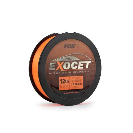 FOX vlasec Exocet Fluoro Orange Mono 0.26mm 10lb/4.9kg (1000m)