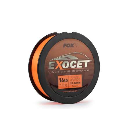 FOX vlasec Exocet Fluoro Orange Mono 0.33mm 16lb/7.5kg (1000m)