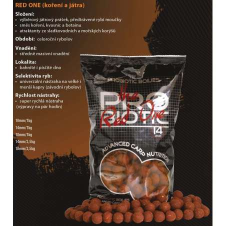 STARBAITS Boilie Probiotic Red One 14mm 2,5kg