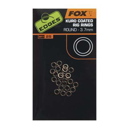 Fox krúžok EDGES™ Kuro Coated Rig Rings - 3.7mm Large