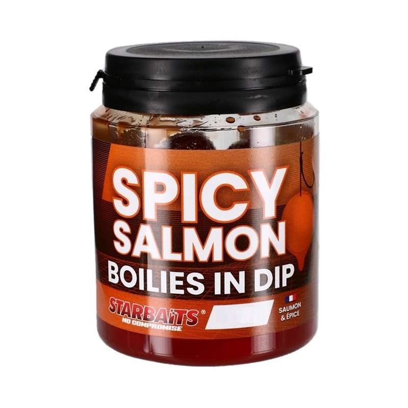 STARBAITS Boilies v dipe Spicy Salmon 150g