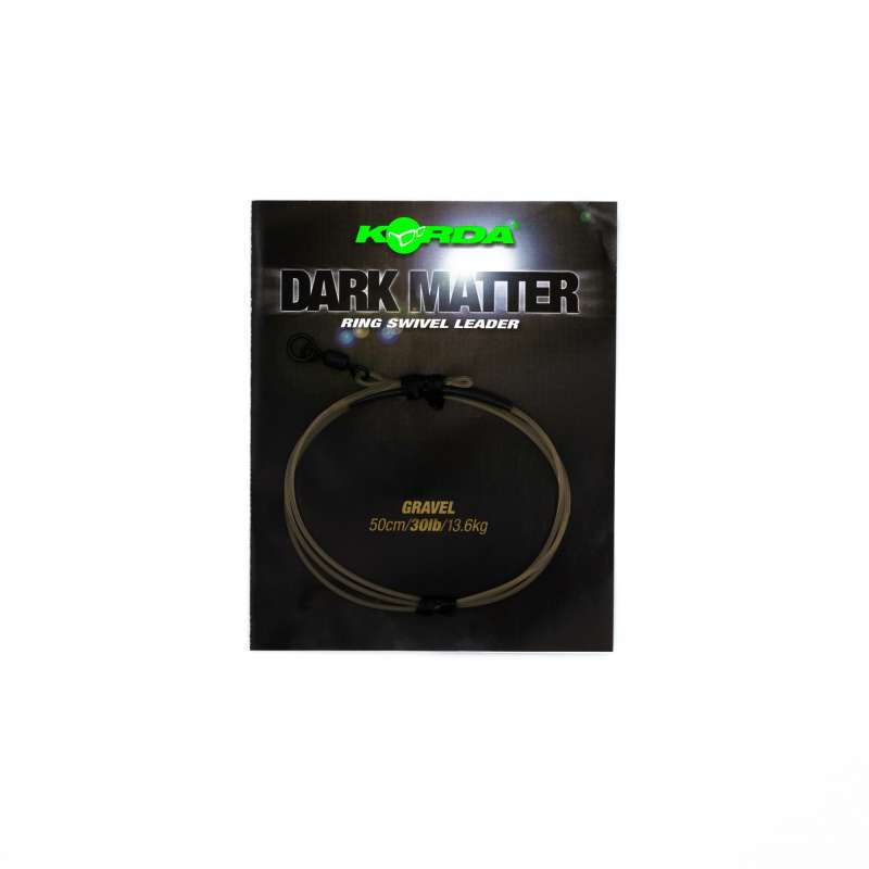 KORDA Dark Matter Leader 50 cm Ring Swivel Gravel