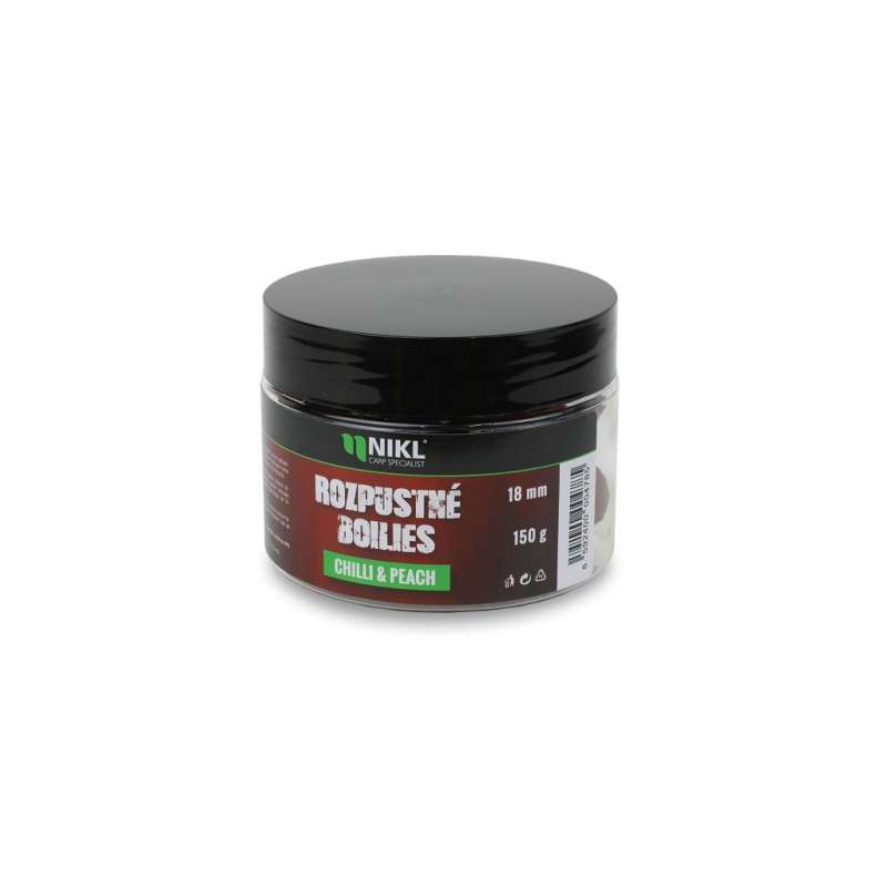 NIKL Rozpustné boilies Chilli & Peach 150g