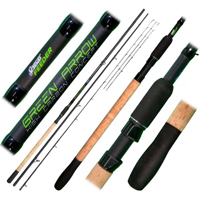 SENSAS Green Arrow Feeder 3,3m Medium 40-80g (3+3)