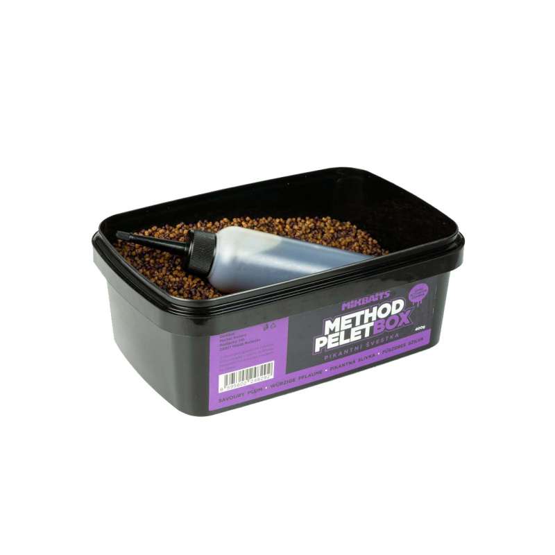 Mikbaits Pelet Box 400g + Activator 120ml Pikantná slivka Mikbaits Pelet Box 400g + Activator 120ml Pikantná slivka
