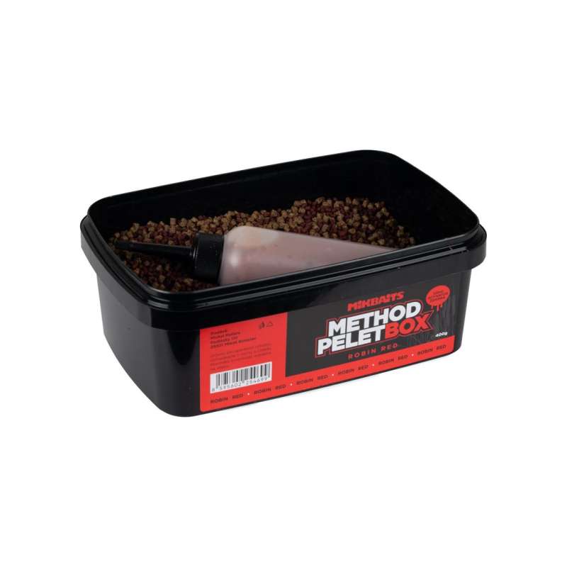 Mikbaits Pelet Box 400g + Activator 120ml Robin Red Mikbaits Pelet Box 400g + Activator 120ml Robin Red