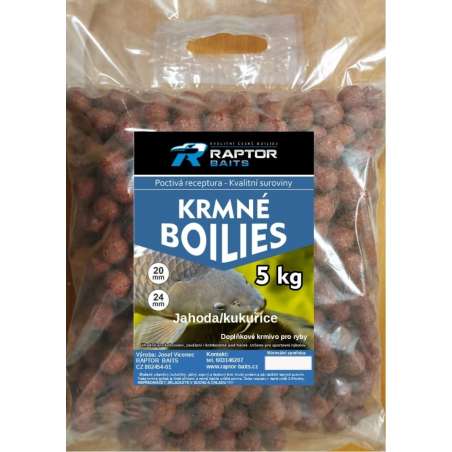 RAPTOR BAITS Kŕmne Bolies Jahoda Kukurica 5kg