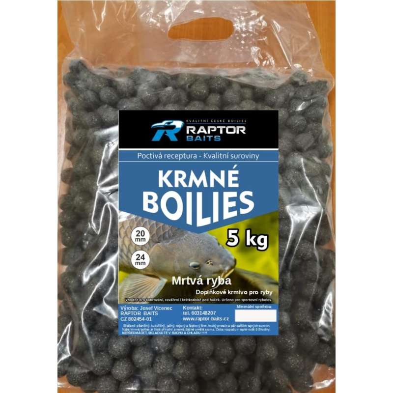 RAPTOR BAITS Kŕmne Bolies Mŕtva Ryba 5kg
