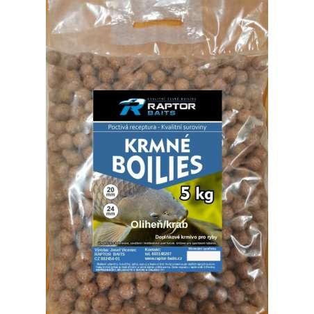 RAPTOR BAITS Kŕmne Bolies Oliheň Krab 5kg
