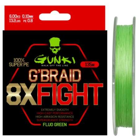 GUNKI Šnúra G Braid 8X Fighting 135m