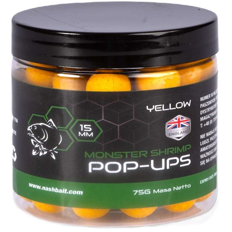 Nash Pop Ups Monster Shrimp Yellow 75g Nash Pop Ups Monster Shrimp Yellow 75g