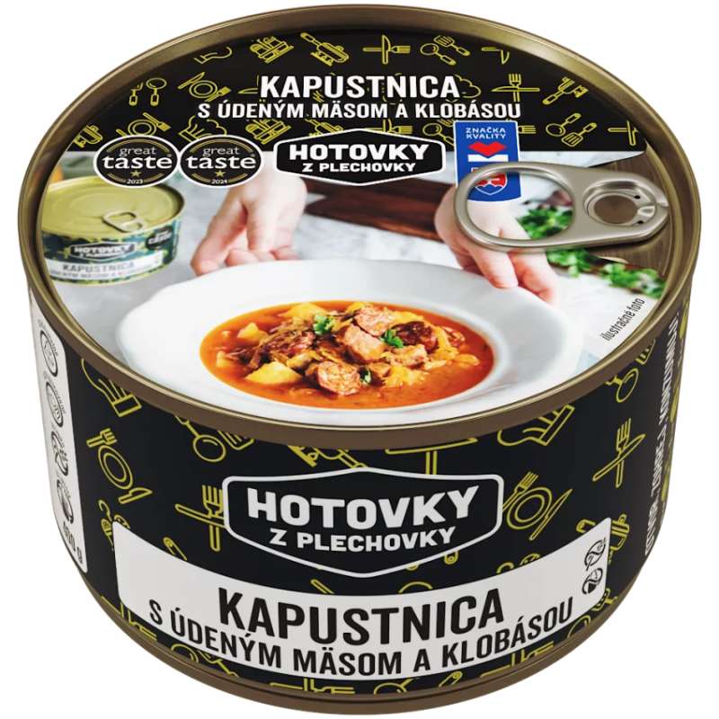Kapustnica s údeným mäsom a klobásou Kapustnica s údeným mäsom a klobásou
