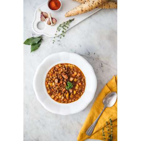 Domáca Šošovicová polievka s údeným mäsom 600ml