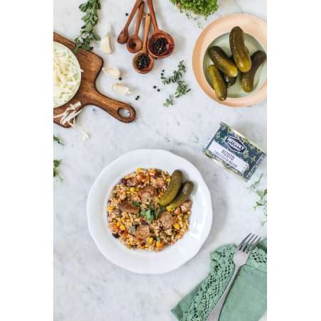 Rizoto s bravčovým mäsom