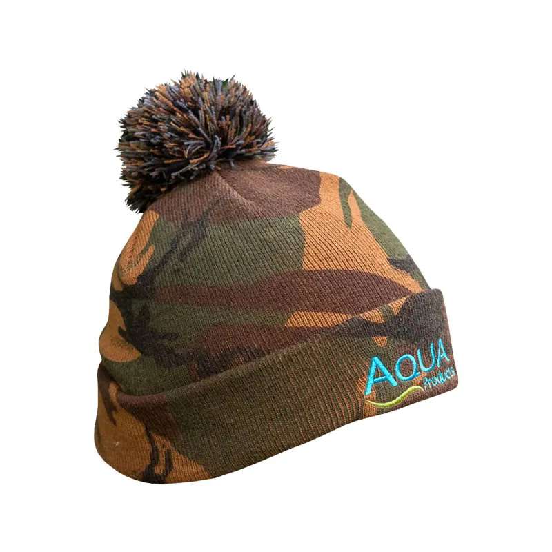 Aqua Čapica Camo Bobble Hat